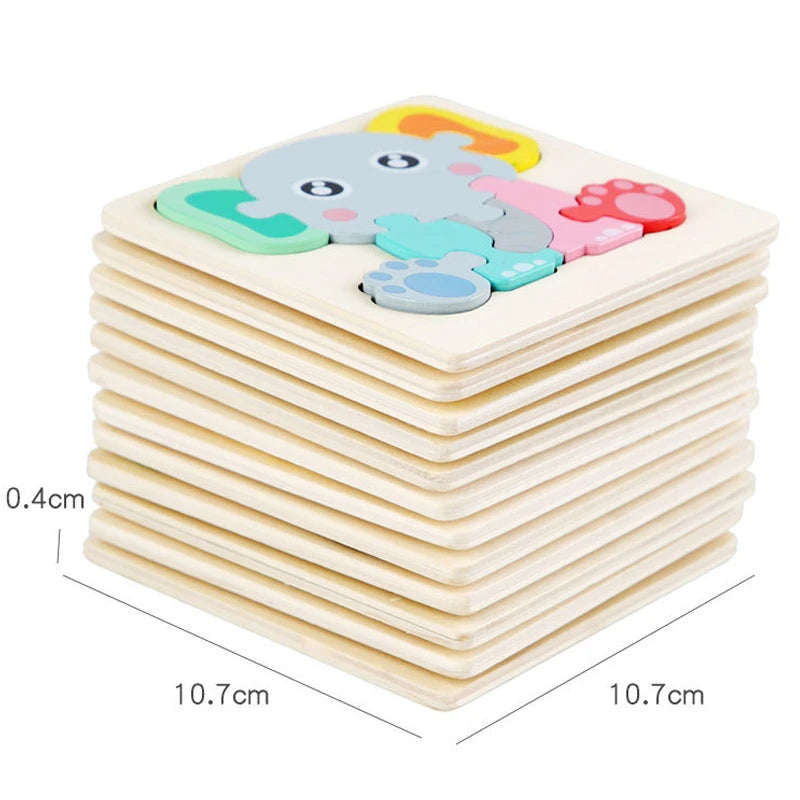 Puzles de madera de 10,7 cm con sus medidas