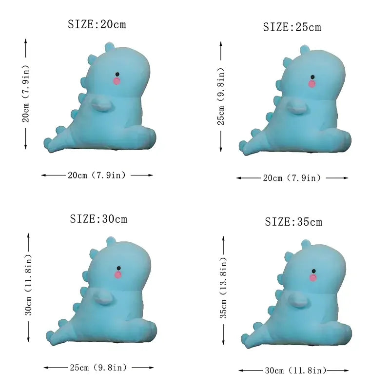 Tamaños del dinosaurio de peluche de 20 a 35 cm