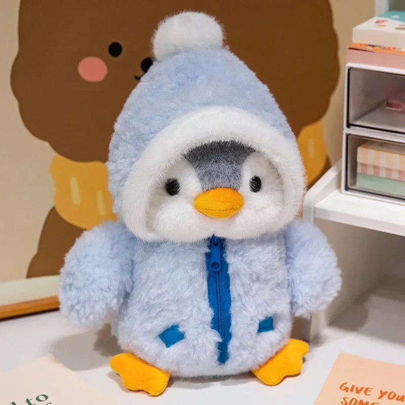 Pingüino de Peluche con Abrigo · Azul