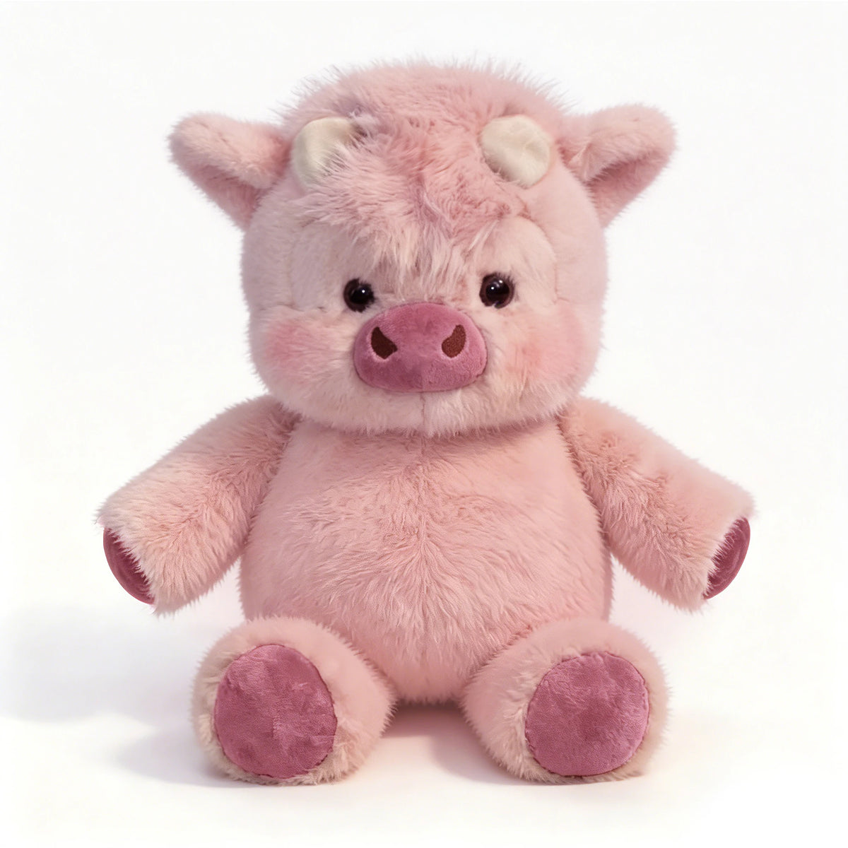 Vaca Highland de Peluche · 40 cm · Rosa