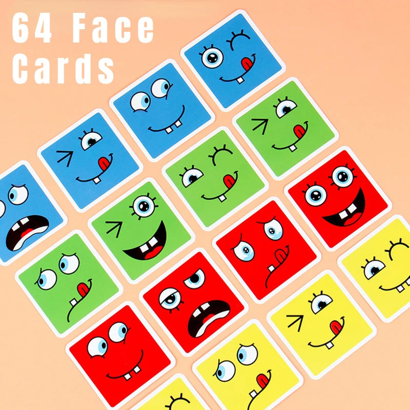 Algunas de las 64 cartas con caras