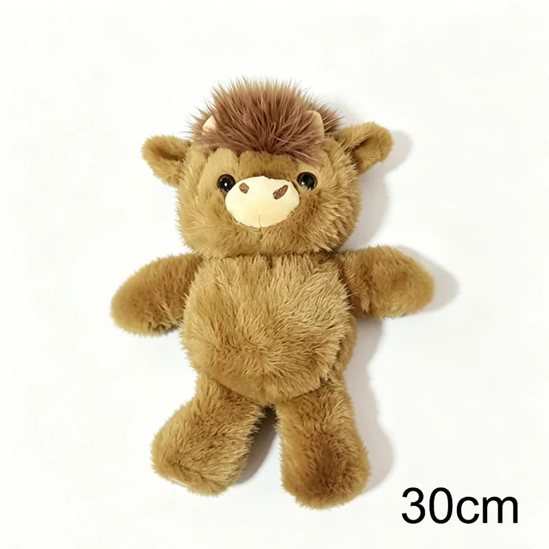 Vaca Highland de Peluche · 30 cm · Marrón