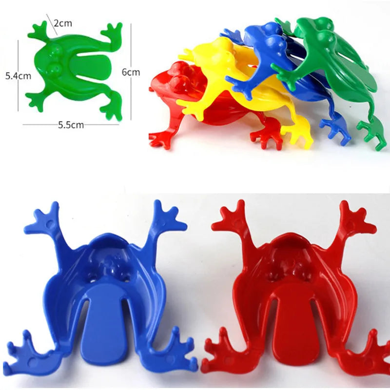 Rana saltarina con sus medidas de 6 × 5,5 cm