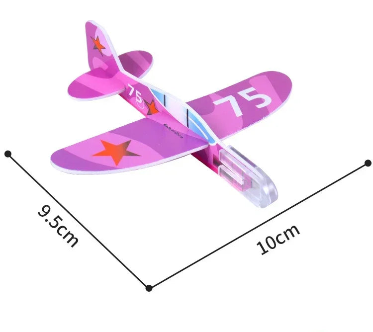 Avioncito de espuma con sus medidas de 10 × 9,5 cm