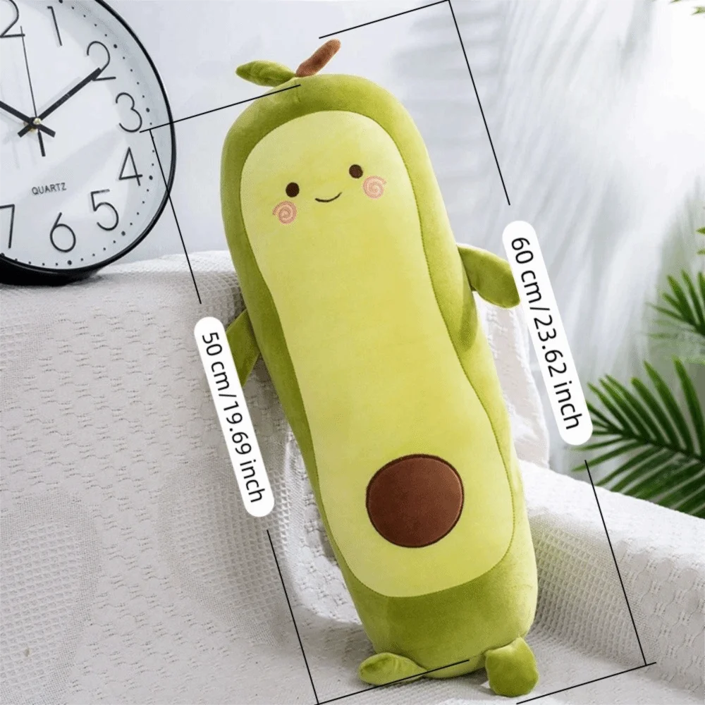 Aguacate de peluche alargado de 60 cm con sus medidas