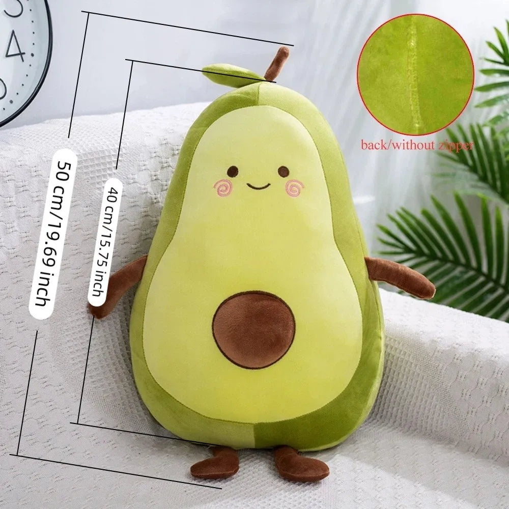 Aguacate de peluche redondo de 50 cm con sus medidas