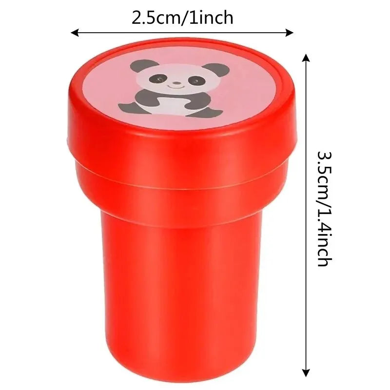 Sello de 2,5 × 3,5 cm con un panda